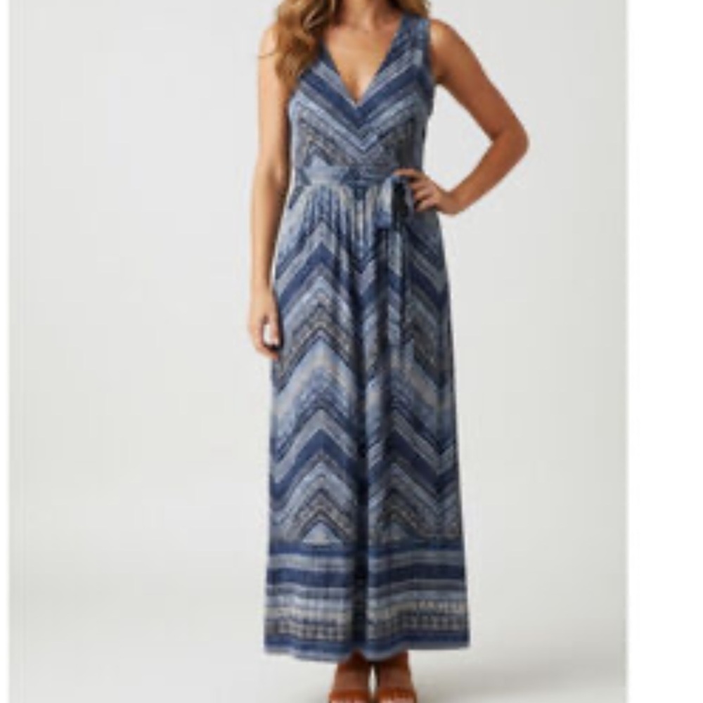 Mario Serrani Chevron Maxi Dress